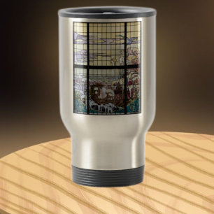 Mug De Voyage Verre Jardin Art Nouveau Mer Scène
