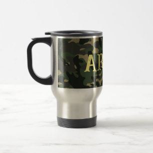Mug De Voyage Vert camouflage militaire de l'armée