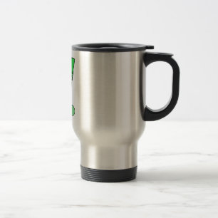 Mug De Voyage Vert de bâton de hockey de champ