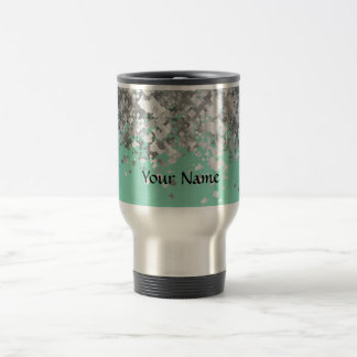 Mug De Voyage Vert menthe pâle et fausse parties scintillant per