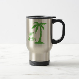 Mug De Voyage Vert vivant - Palm Tree