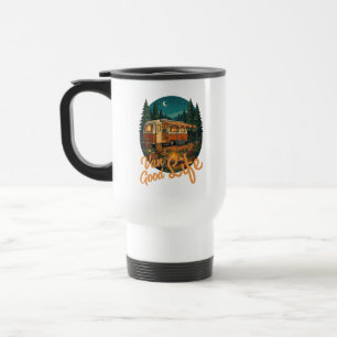 Mug De Voyage Vieille Vie en Fourgon Bonne Vie Aventure Badge de