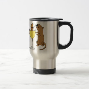 Mug De Voyage Vin blanc potable drôle de loutre de mer