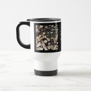 Mug De Voyage Vin Corks Custom Monogramme Citation muettes