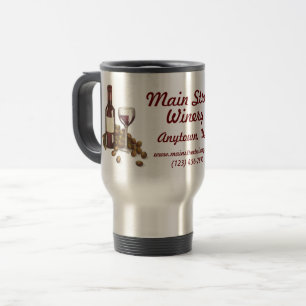 Mug De Voyage Vin Vin Boutique Dégustation Bouteille Rouge Raisi