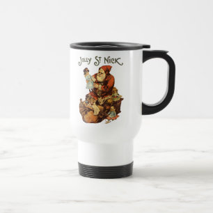 Mug De Voyage Vintage Santa Claus St. Nickn Art Imprimer
