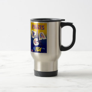 Mug De Voyage Vintage Tour Eiffel Paris Air Travel Publicité