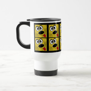 Mug De Voyage Visage de chien jaune