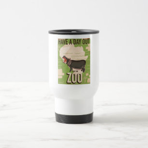 Mug De Voyage Visitez le zoo affiche de voyage vintage