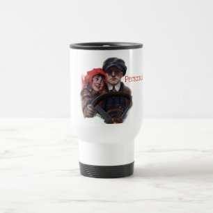 Mug De Voyage Voiture classique vintage romantique d'hiver illus