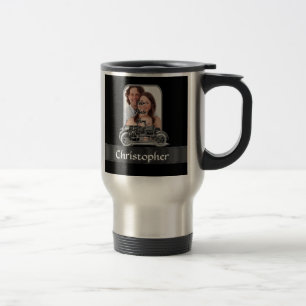 Mug De Voyage Voiture Vintage en noir