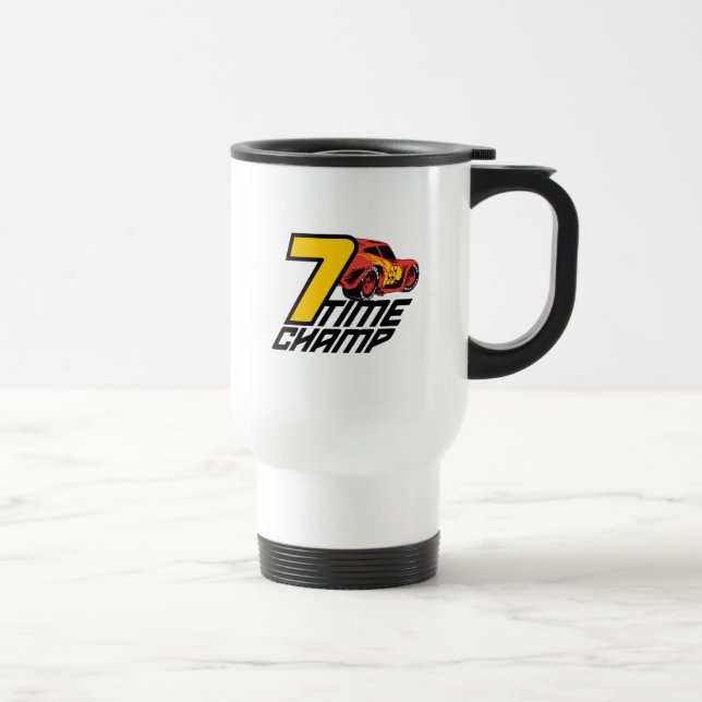 Mug De Voyage Voitures 3 | Lightning McQueen - 7 Time Champ (Droite)