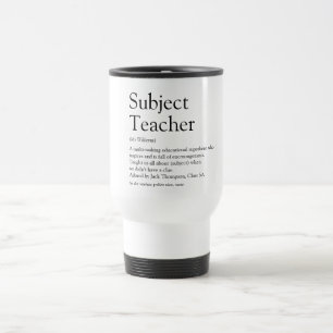 Mug De Voyage Votre définition de meilleur enseignant noir et bl