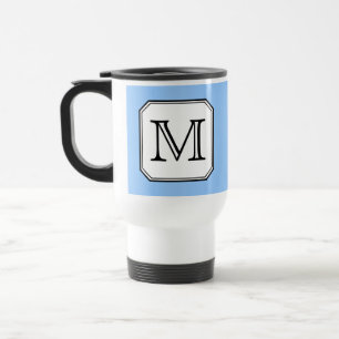 Mug De Voyage Votre lettre. Monogramme fait sur commande. Blanc