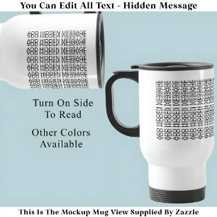 Mug De Voyage Votre message caché personnalisé 149BW nouveauté