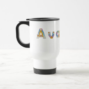 Mug De Voyage Votre nom en lettres florales artistiques / Ava