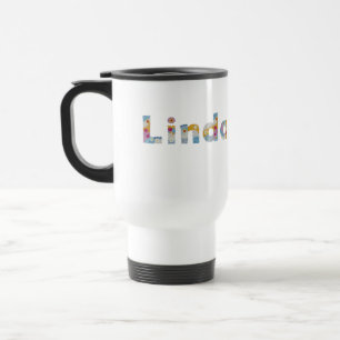 Mug De Voyage Votre nom en lettres florales artistiques / Linda