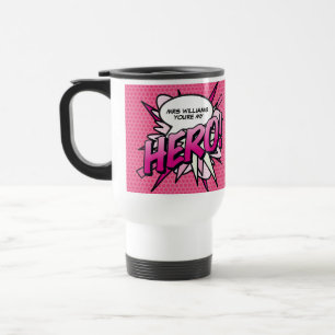 Mug De Voyage Vous êtes mon HÉROS Fun Retro Bande Dessinée Pop A