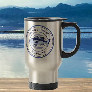 Mug De Voyage Voyage de pêche en famille sur mesure Basse bleue