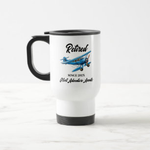 Mug De Voyage Voyage de retraite Thème de l'avion de fête Vintag