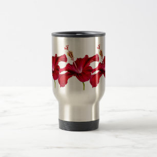 Mug De Voyage Vue latérale de l'Hibiscus rouge