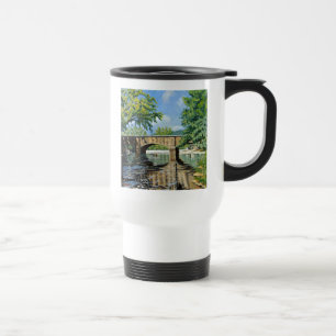 Mug De Voyage Vue panoramique de la pêche dans un ruisseau à tru