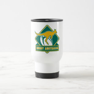 Mug De Voyage wallaby de kangourou de l'australie de rugby