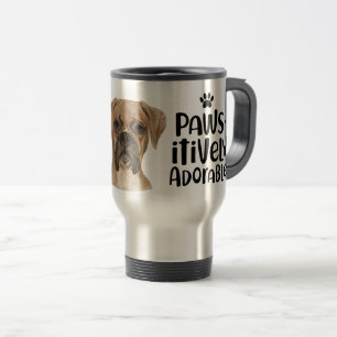 Mug De Voyage Watercolor Boxer drôle chien devis