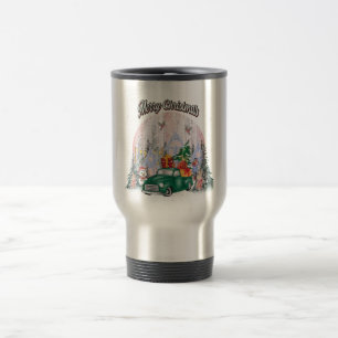 Mug De Voyage Watercolor Merry Christmas, Car of Toxits