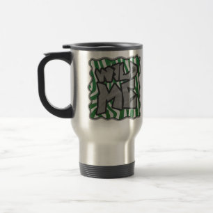 Mug De Voyage Wild Me Zebra Vert et blanc