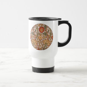 Mug De Voyage William Morris Rose Flower Fond d'écran Motif