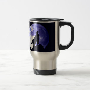 Mug De Voyage Wolf Silhouette & Pleine lune