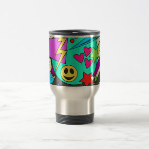 Mug De Voyage Zany Wild Dessin Style Happy motif
