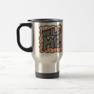 Mug De Voyage Zebra Orange et White Wild Me