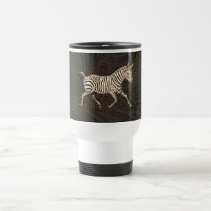 Mug De Voyage zèbre vintage avec conception paisley