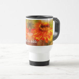 Mug De Voyage Zinnia Abstrait Flower Art personnalisé