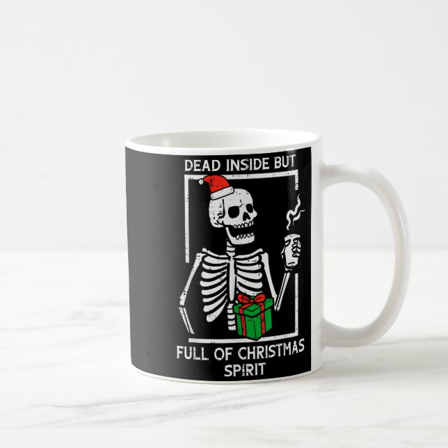 Mug Dead Inside Full Christmas Srit Skeleton Xmas Wome (Droite)
