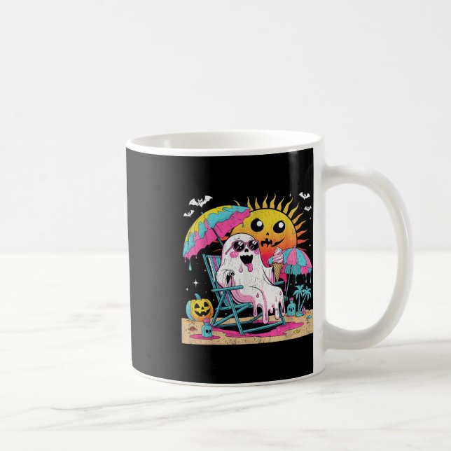 Mug Dead Inside Tan Extérieur Funny Ghost Beach Art (Droite)