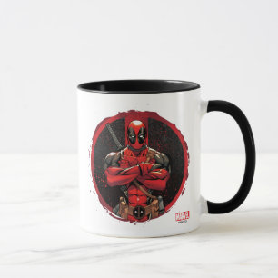 Mug Deadpool dans le logo Paint Splatz