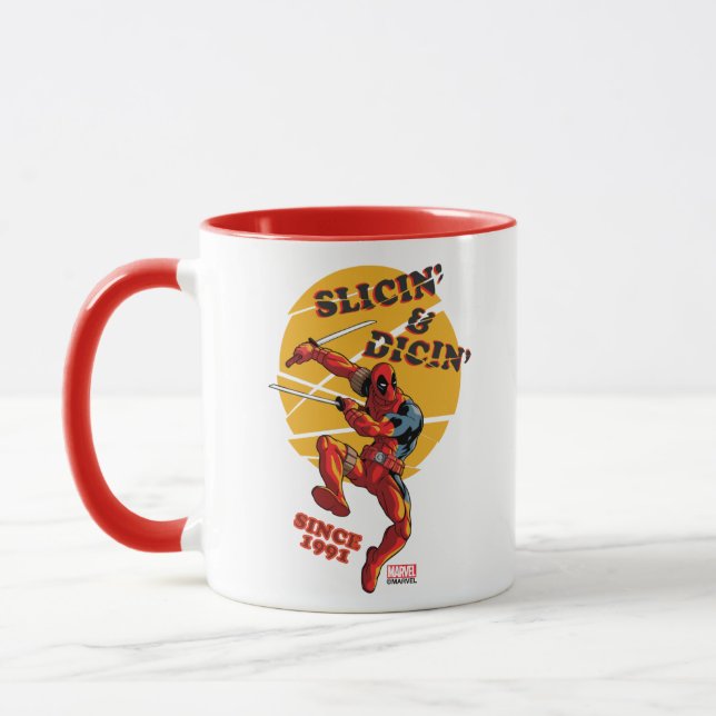 Mug Deadpool | Slicin' & Dicin' depuis 1991 (Gauche)