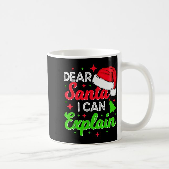 Mug Dear Santa I Can Explain Funny Christmas Joke Sant (Droite)