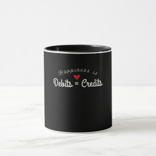 Mug Débits Funny du comptable Équivalents Crédits Cade