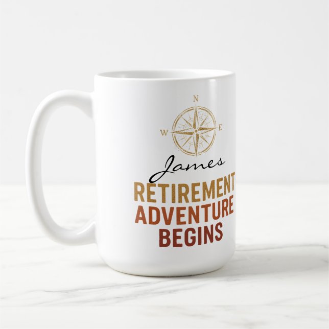 Mug Début de l'aventure de la retraite, retraite (Gauche)