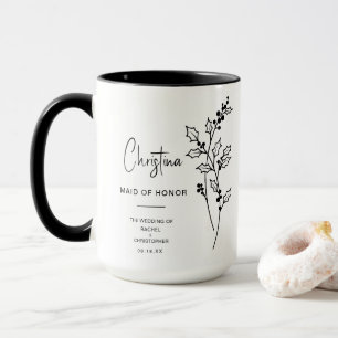 Mug Décembre Maid of Honor Fleur de naissance Holly