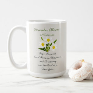 Mug Décembre Mois de naissance Fleur Narcisse Élégant