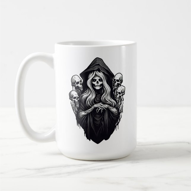 Mug Décès avec crâne (Gauche)