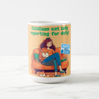 Mug Déclaration de la jeune fille au chat sans enfant 