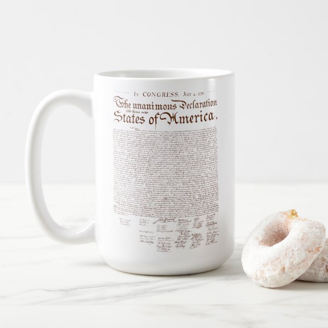 Mug Déclaration d'indépendance des États-Unis (Avec donut)