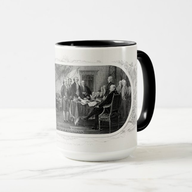 Mug Déclaration d'indépendance : Projet de loi de 2 $, (Devant droit)