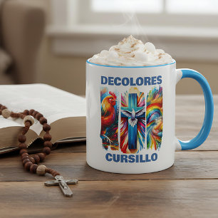 Mug DeColores Cursillo Coup de pinceau Coq Croix Colom